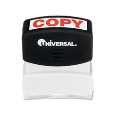 Universal Message Stamp, COPY, Pre-Inked/Re-Inkable, Red UNV10048