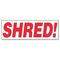 Universal Message Stamp, SHRED, Pre-Inked/Re-Inkable, Red UNV10073