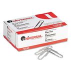 Universal Nonskid Paper Clips, Wire, No. 1, Silver, 100/Box, 10 Boxes/Pack UNV72230