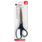 Universal Office Scissors, 8" L, Straight, Titanium Coated Blades, Pointed Tip, Black/Blue UNV92012