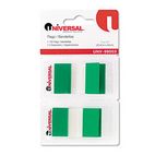 Universal Page Flags, Green, 50 Flags/Dispenser, 2 Dispensers/Pack UNV99003
