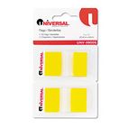 Universal Page Flags, Yellow, 50 Flags/Dispenser, 2 Dispensers/Pack UNV99006