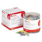 Universal Paper Clips, Vinyl Coated Wire, No. 1, Assorted Colors, 500/Pack UNV95001