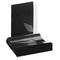 Universal Paper Report Cover, Tang Clip, Letter, 1/2" Capacity, Clear/Black, 25/Box UNV56116