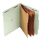 Universal Pressboard Classification Folder, Letter, Eight-Section, Green, 10/Box UNV10291
