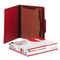 Universal Pressboard Classification Folders, Letter, Six-Section, Ruby Red, 10/Box UNV10303