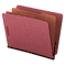 Universal Pressboard End Tab Classification Folders, Letter, Six-Section, Red, 10/Box UNV10315