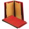 Universal Pressboard End Tab Folders, Letter, Six-Section, Bright Red, 10/Box UNV10320