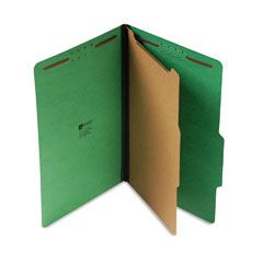Universal Pressboard Folder, Legal, Four-Section, Emerald Green, 10/Box UNV10212