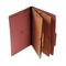 Universal Pressboard Folder with 2 Dividers, Legal, Six-Section, Red, 10/Box UNV10326