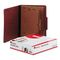 Universal Pressboard Folder with 2 Dividers, Letter, Six-Section, Red, 10/Box UNV10325