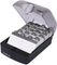 UNIVERSAL PUSH-BUTTON BUSINESS CARD FILE HOLDER, PLASTIC, CAPACITY:350 CARDS 4 x 5 3/4 x 2 3/4, BLACK UNV10600 