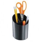 Universal Recycled Big Pencil Cup, Plastic, 4 1/4 dia. x 5 3/4, Black UNV08108