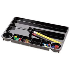 Universal Recycled Drawer Organizer, Nine Compartments, Plastic, 14 x 9 x 1 1/8 UNV08120