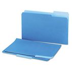 Universal Recycled Interior File Folders, 1/3 Cut Top Tab, Legal, Blue, 100/Box UNV15301