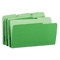 Universal Recycled Interior File Folders, 1/3 Cut Top Tab, Legal, Green, 100/Box UNV15302