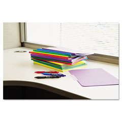 Universal Recycled Interior File Folders, 1/3 Cut Top Tab, Letter, Assorted, 100/Box UNV12306