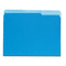 Universal Recycled Interior File Folders, 1/3 Cut Top Tab, Letter, Blue, 100/Box UNV12301