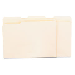 Universal Recycled Interior File Folders, 1/3 Cut Top Tab, Letter, Manila, 100/Box UNV12213