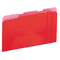 Universal Recycled Interior File Folders, 1/3 Cut Top Tab, Letter, Red, 100/Box UNV12303