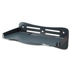 Universal Recycled Plastic Cubicle Document Tray, Letter, Charcoal UNV08216