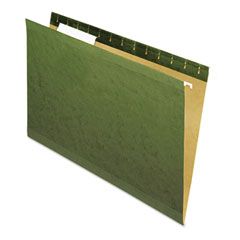 Universal Reinforced Recycled Hanging Folder, 1/3 Cut, Legal, Standard Green, 25/Box UNV24213