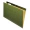 Universal Reinforced Recycled Hanging Folder, 1/5 Cut, Legal, Standard Green, 25/Box UNV24215