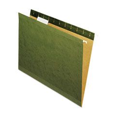 Universal Reinforced Recycled Hanging Folder, 1/5 Cut, Letter, Standard Green, 25/Box UNV24115