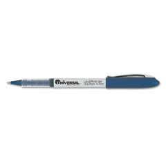 Universal Roller Ball Stick Liquid Pen, Blue Ink, Fine, Dozen UNV29111