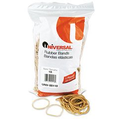 Universal Rubber Bands, Size 18, 3 x 1/16, 1600 Bands/1lb Pack UNV00118