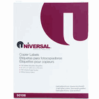 Universal Shipping Labels for Copiers, 8-1/2 x 11, Bright White, 100/Box UNV90108