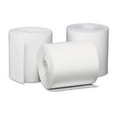Universal Single-Ply Thermal Paper Rolls, 3-1/8" x 230 ft, White, 50/Carton UNV35763