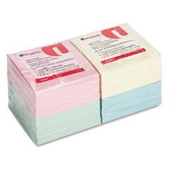 Universal Standard Self-Stick Notes, 3 x 3, 4 Pastel Colors, 12 100-Sheet Pads/Pack UNV35669