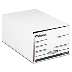 Universal Storage Box Drawer Files, Legal, Fiberboard, 15" x 24" x 10", White, 6/Carton UNV85220
