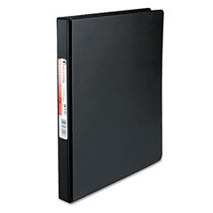 Universal Suede Finish Vinyl Round Ring Binder, 1/2" Capacity, Black UNV30401
