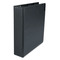Universal Suede Finish Vinyl Round Ring Binder, 2" Capacity, Black UNV34401