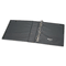 Universal Suede Finish Vinyl Round Ring Binder, 2" Capacity, Black UNV34401