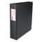 Universal Suede Finish Vinyl Round Ring Binder With Label Holder, 2" Capacity, Black UNV34411