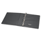 Universal Suede Finish Vinyl Round Ring Binder With Label Holder, 2" Capacity, Black UNV34411