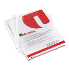 Universal Top-Load Poly Sheet Protectors, Super Heavy Gauge, Letter, Clear, 50/Box UNV21131
