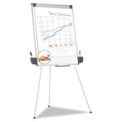 Universal Tripod Style Dry Erase Easel, 29 x 41, White/Gray UNV43031