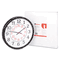 Universal Two-Color Numerals Wall Clock, 13-1/2in, Black UNV11431