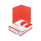 Universal Two-Pocket Portfolio, Embossed Leather Grain Paper, Red UNV56611