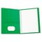Universal Two-Pocket Portfolios w/Tang Fasteners, 11 x 8-1/2, Green, 25/Box UNV57117