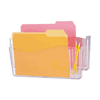 Universal Unbreakable 4-in-1 Wall File, Two Pocket, Plastic, Clear UNV08142