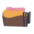 Universal Unbreakable 4-in-1 Wall File, Two Pocket, Plastic, Smoke UNV08141