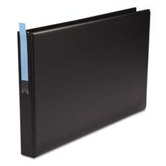 Universal Wide Base Round Ring Binder With Label Holder, 1" Capacity, 11 x 17, Black UNV35419