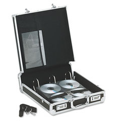 Vaultz® Vaultz Locking Media Binder, Holds 200 Disks, Bl