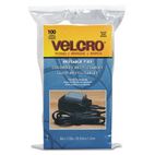 Velcro Reusable Self-Gripping Cable Ties, 1/2 x Eight Inches, Black, 100 Ties/Pack VEK91140