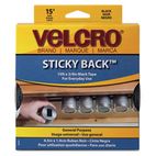 Velcro Sticky-Back Hook and Loop Fastener Tape with Dispenser, 3/4 x 15 ft. Roll, Black VEK90081